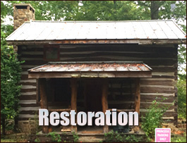 Historic Log Cabin Restoration  Holly Springs, North Carolina